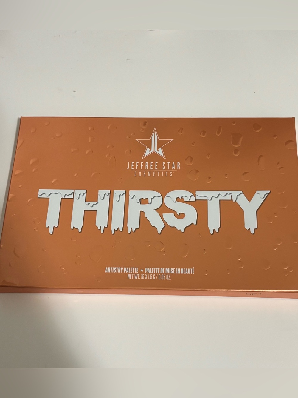 Jeffree Star Thirsty Eyeshadow Palette - Bright Orange with White Logo